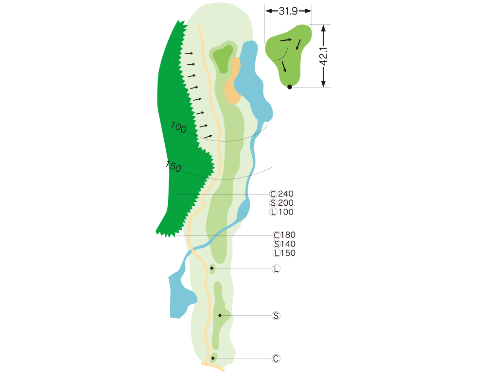 가고시마 타카마키(다카마키) 컨트리클럽[셀프x, 캐디포함만 가능] OUT HOLE : 9